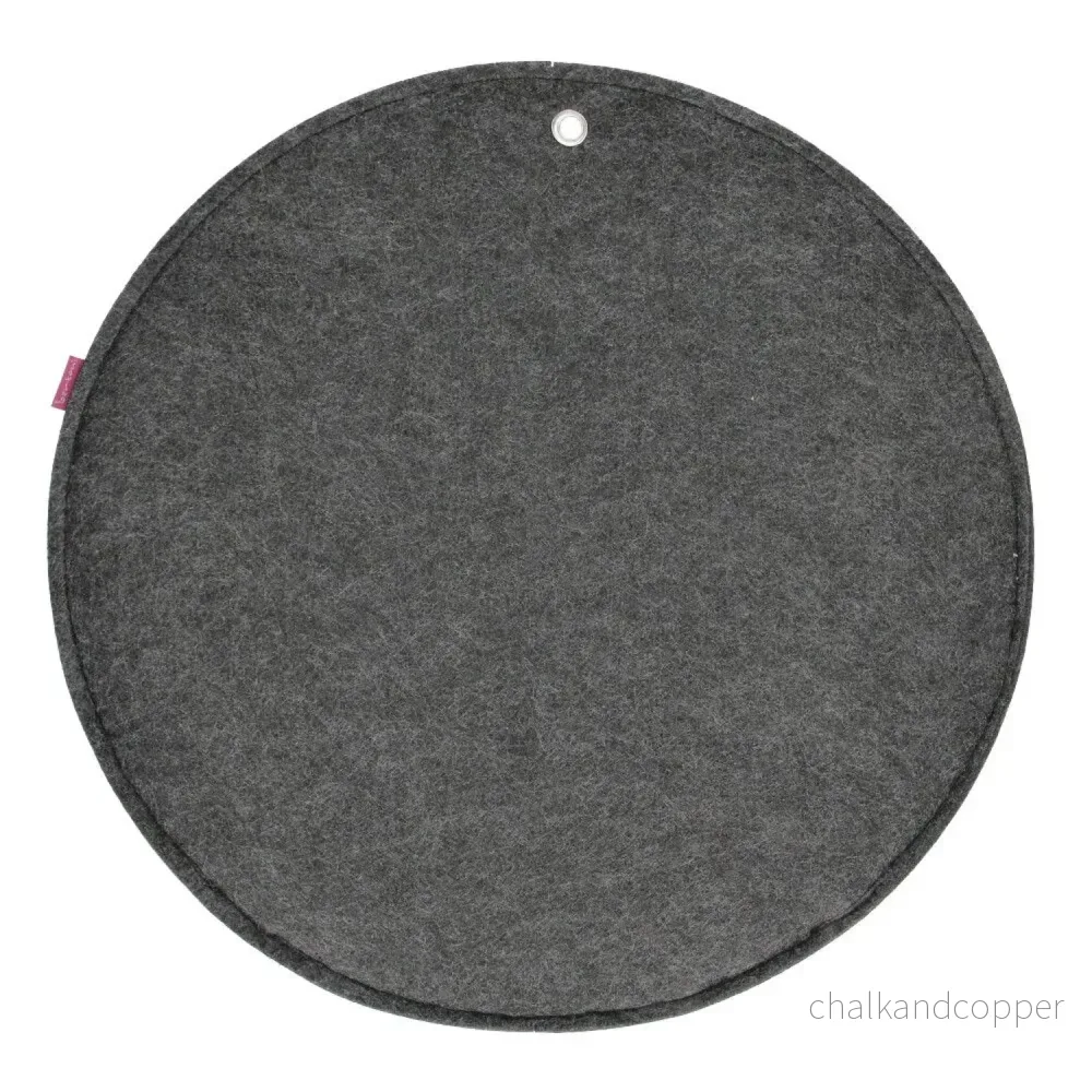 Bertoni väggorganisatör i filt Circle XL diameter 45 cm - antracit, 4 fickor - Bild 3