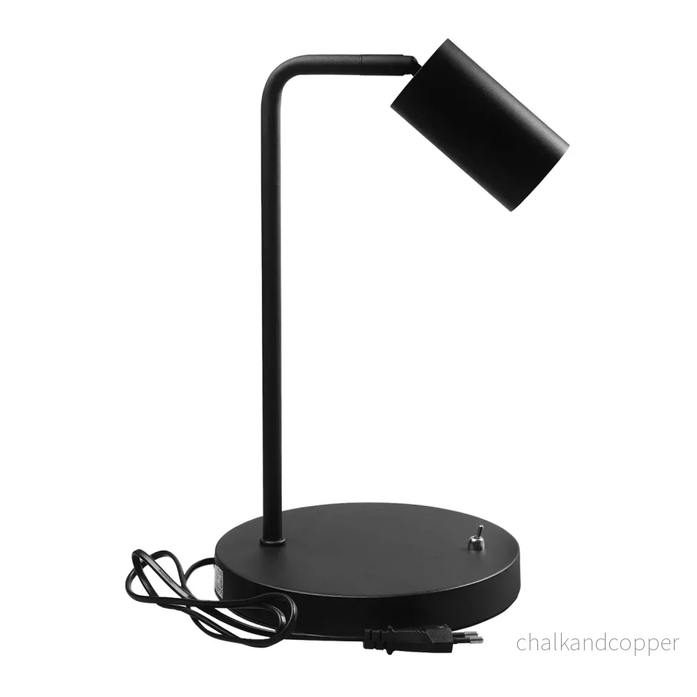GU10 skrivbordslampa med on/off-strömbrytare svart 55x90mm - Bild 3