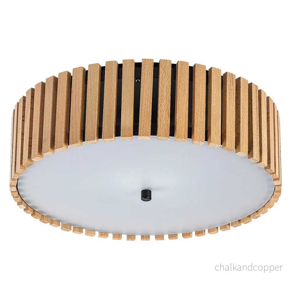 Taklampa Rabalux Noxelle E27 3x MAX 25W IP20 matt svart/trä, 71420 - Bild 2