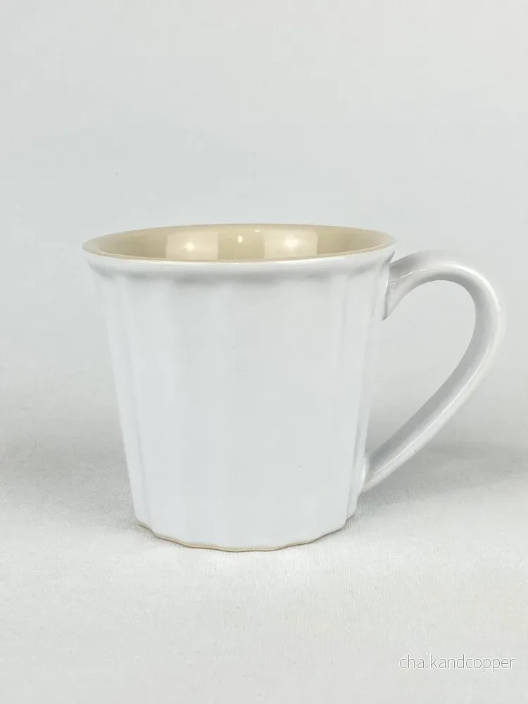 Kaffekopp glaserad vit