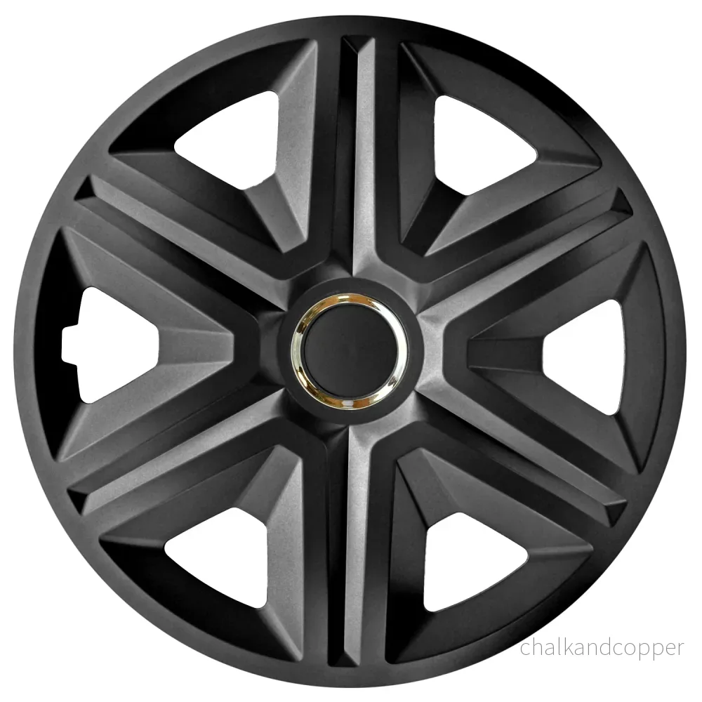 NRM Fast Navkapslar Grafit, 35,5 cm (4 x Universalhjulslister)