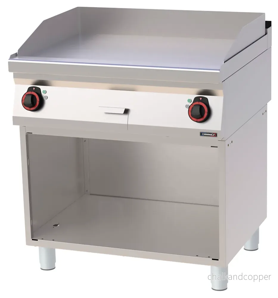Grillplatta Slät Gjutjärn med öppet skåp 80