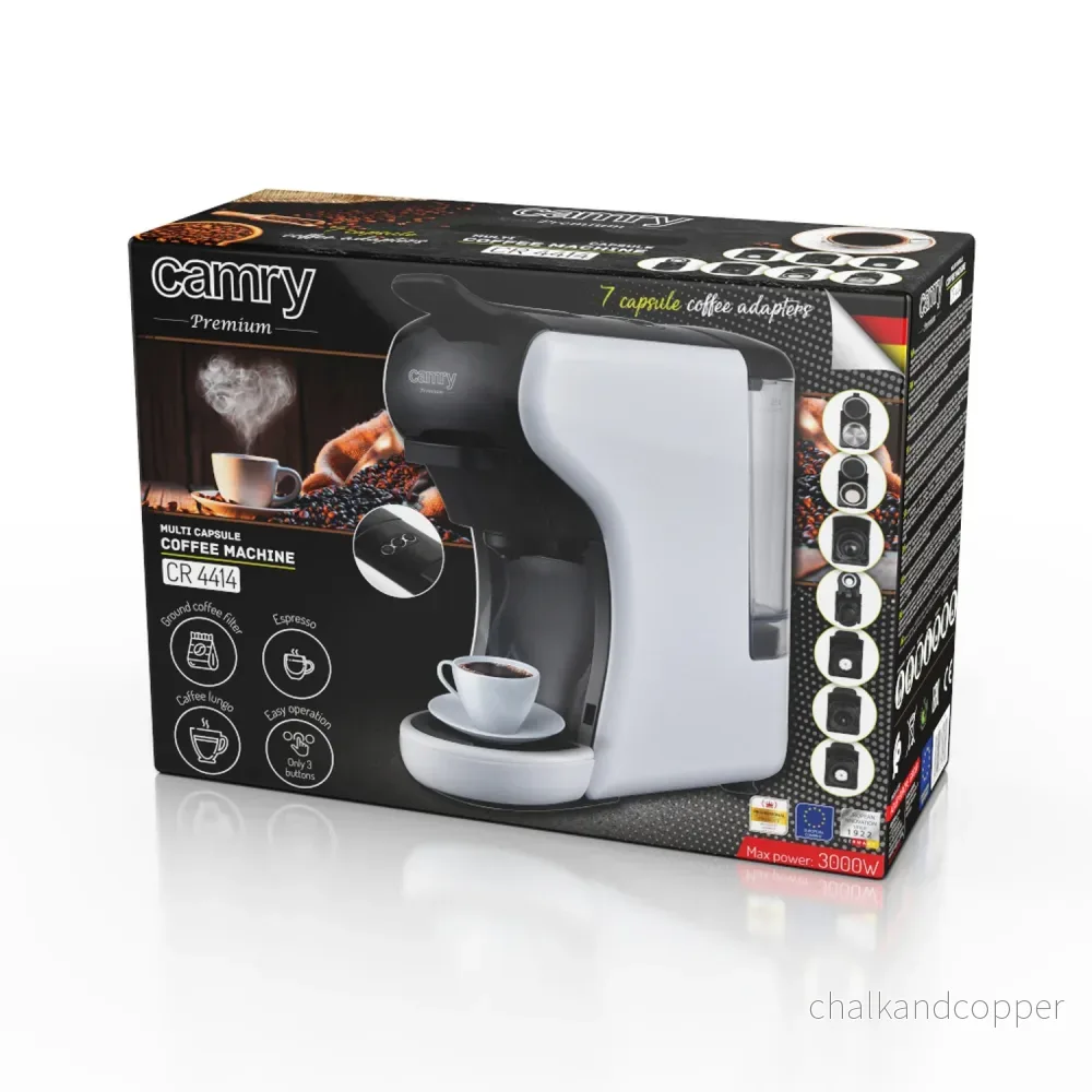 Camry espressomaskin, tryck, flerkapsel, 19 bar, CR 4414 - Bild 3