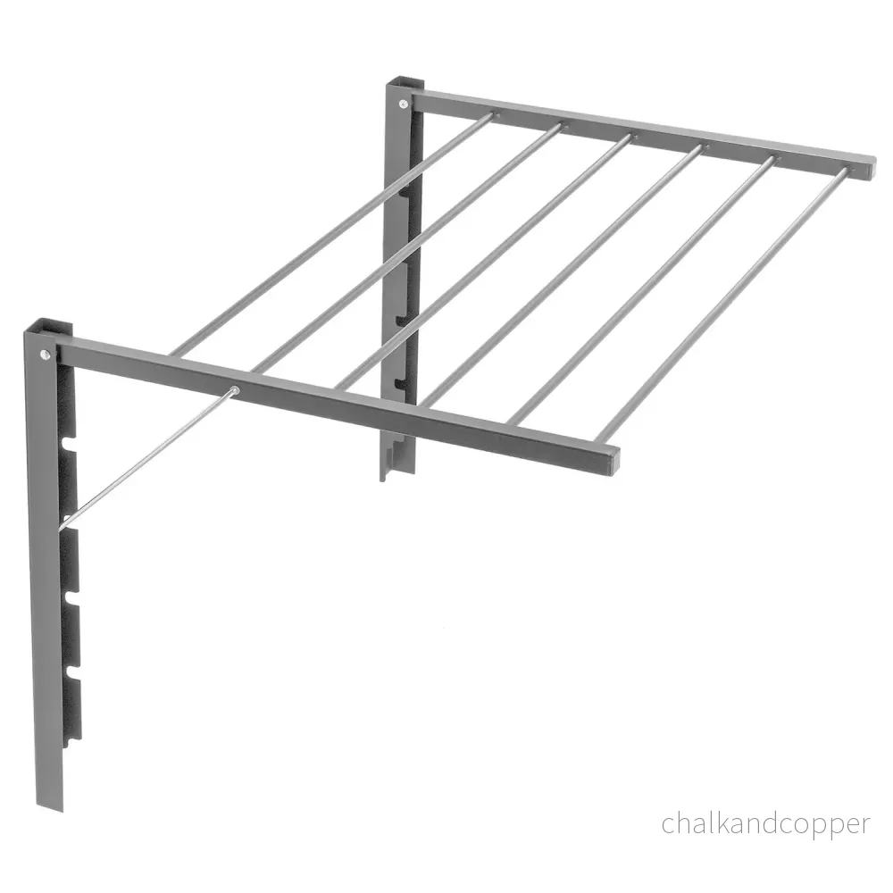 Majka Väggmonterad tvättmaskin Väggmonterad torkställning (70cm, Silver)