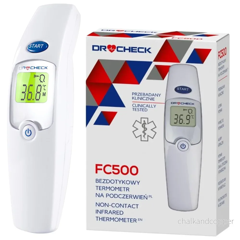Dr Check FC500 Elektrisk Llinisk Termometer Infraröd Termometer Panntermometer Beröringsfri Digital Yttermometer Från 0°C Till 100.0°C LCD-Skärm
