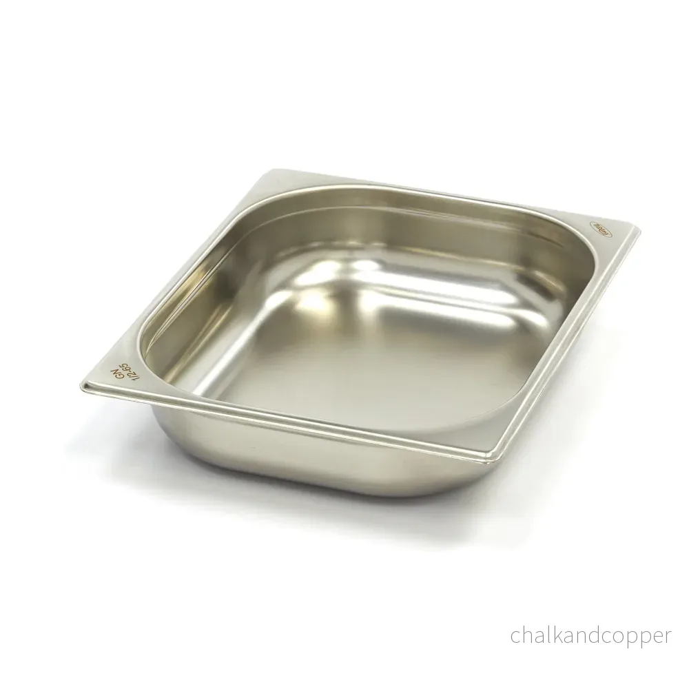 Gastronormbehållare - 3 st - 1/2 GN - 6,5 cm djup - Rostfritt stål