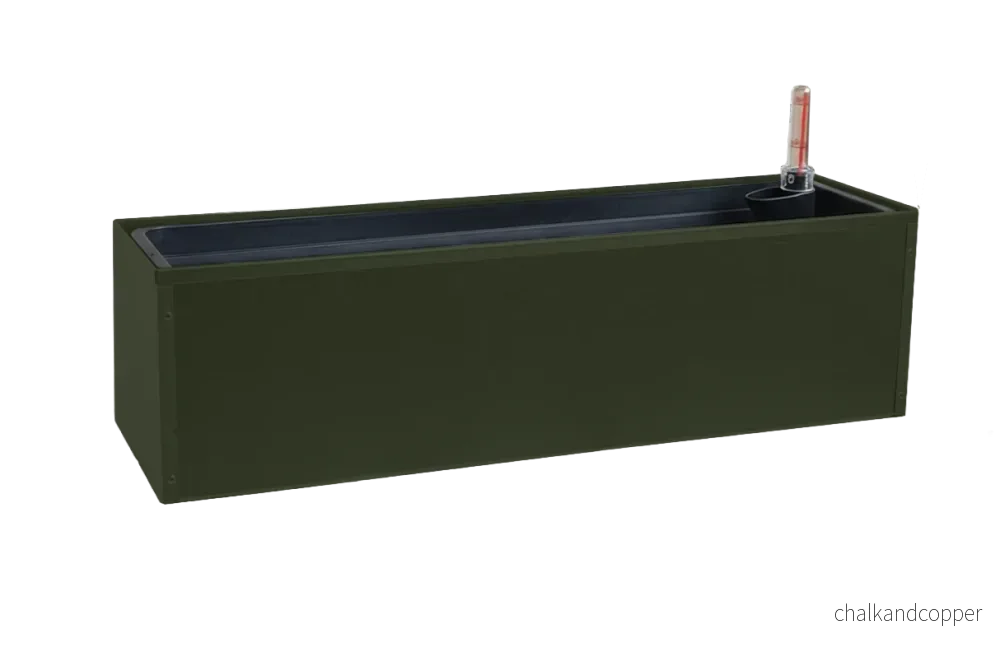 Liva grön balkonglåda med självbevattning 60 / 80 / 100 cm Liva grön balkonglåda med självbevattning 60 / 80 / 100 cm