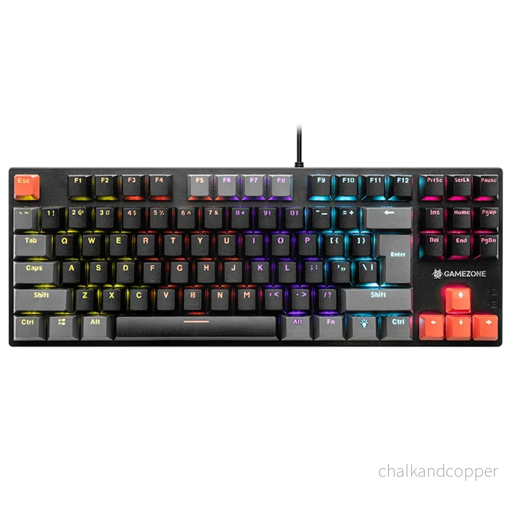 Mekanisk tangentbord Tracer, färgglad bakgrundsbelysning rainbow, GAMEZONE Blade 87
