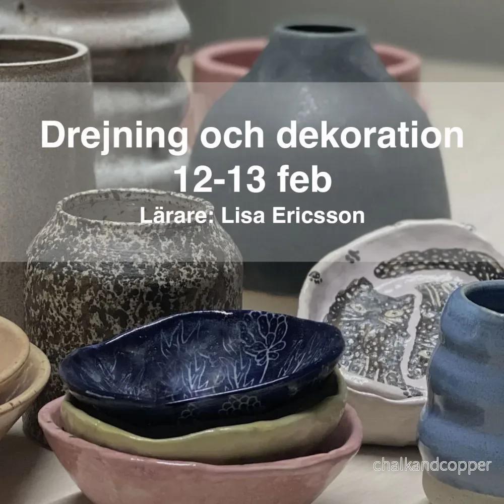 Drejning och dekoration med Lisa Ericson – 12-13 februari 2022 Drejning och dekoration med Lisa Ericson – 12-13 februari 2022