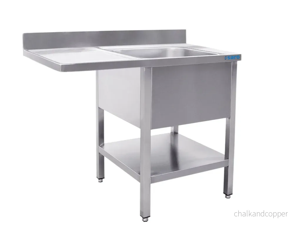 SARO Tvättstation med 1 handfat, höger - 700 mm djup, 1400 mm