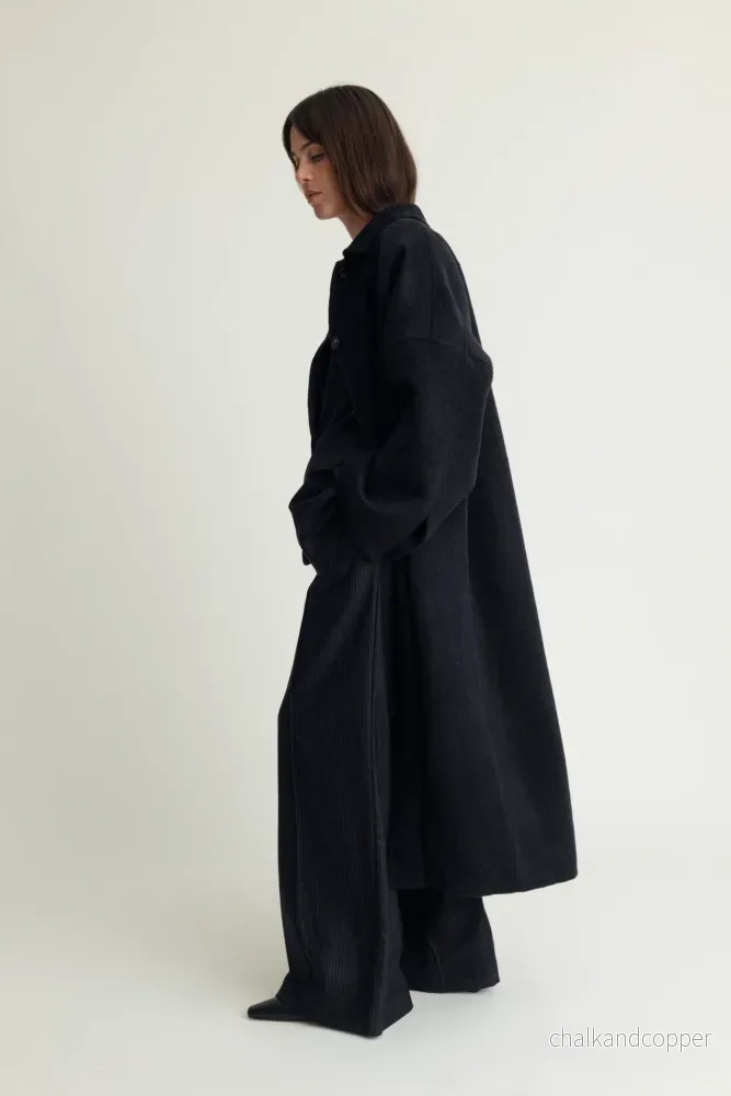 Lyric Coat Cashmere Blend Black Melange A Part of the Art - Bild 2