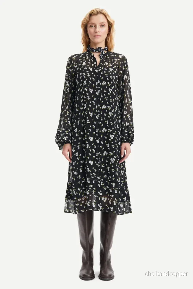 Elma Shirt Dress Aop Dark Meadow Samsoe Samsoe Elma Shirt Dress Aop Dark Meadow Samsoe Samsoe