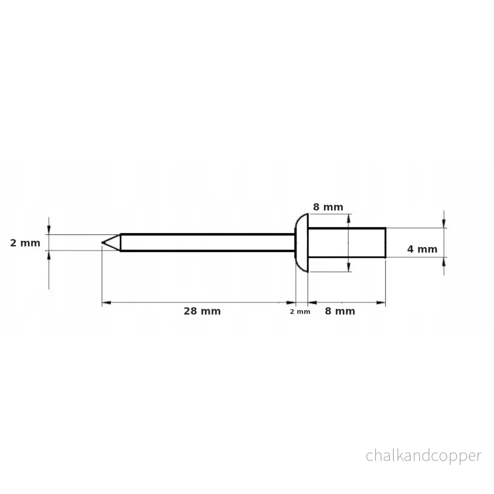 Dorolet 4x8 Blindnit - Vit (Förpackning - 100 st) Komplett - Bild 2