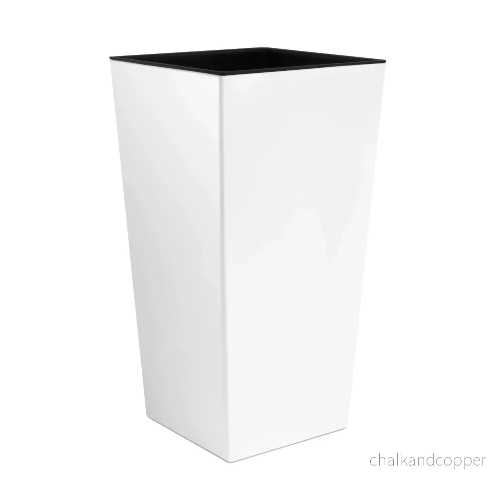 Planter med insats Urbi Square DURS400-S449 - vit färg