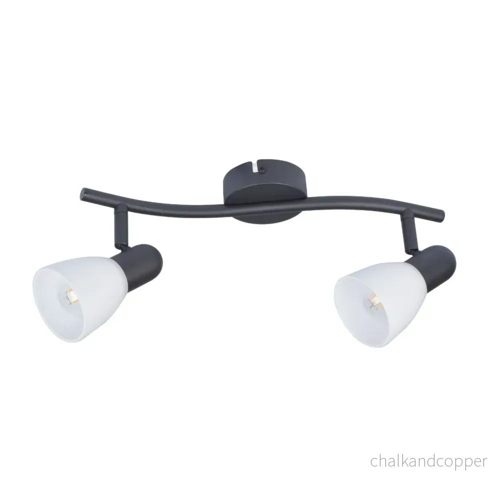 Rabalux taklampa, spot, 2x E14 glödtråd, IP20, svart, Soma - Bild 2