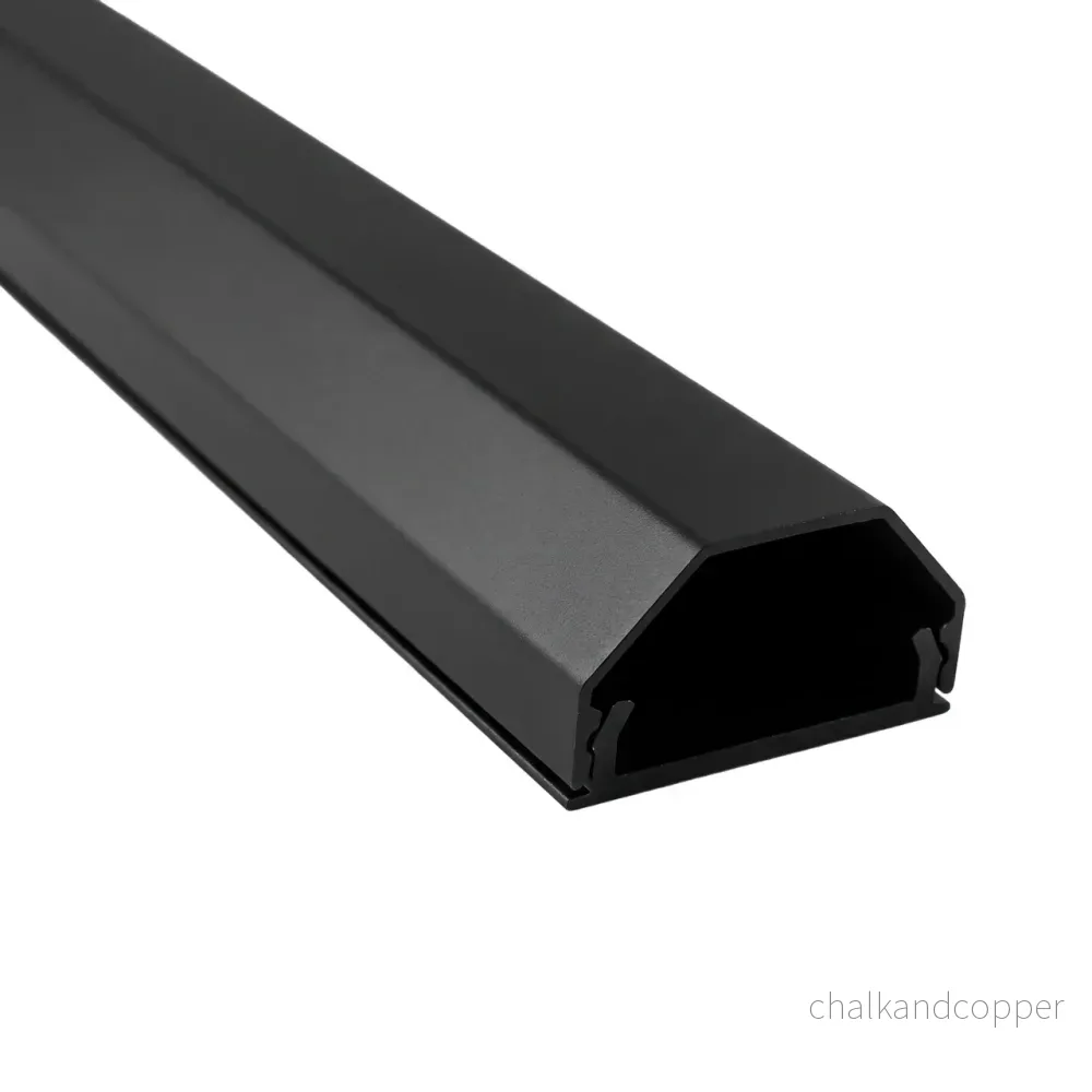 Maclean-kabelkåpa i aluminium, 33x18x750 mm, svart, MCTV-897 B - Bild 2