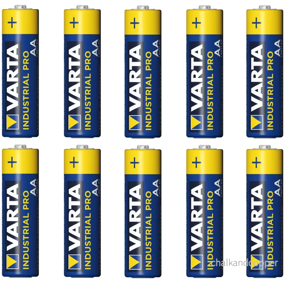 10 st R-06 LR6 AA 1,5 V alkaliska batterier från Varta Industrial 4006