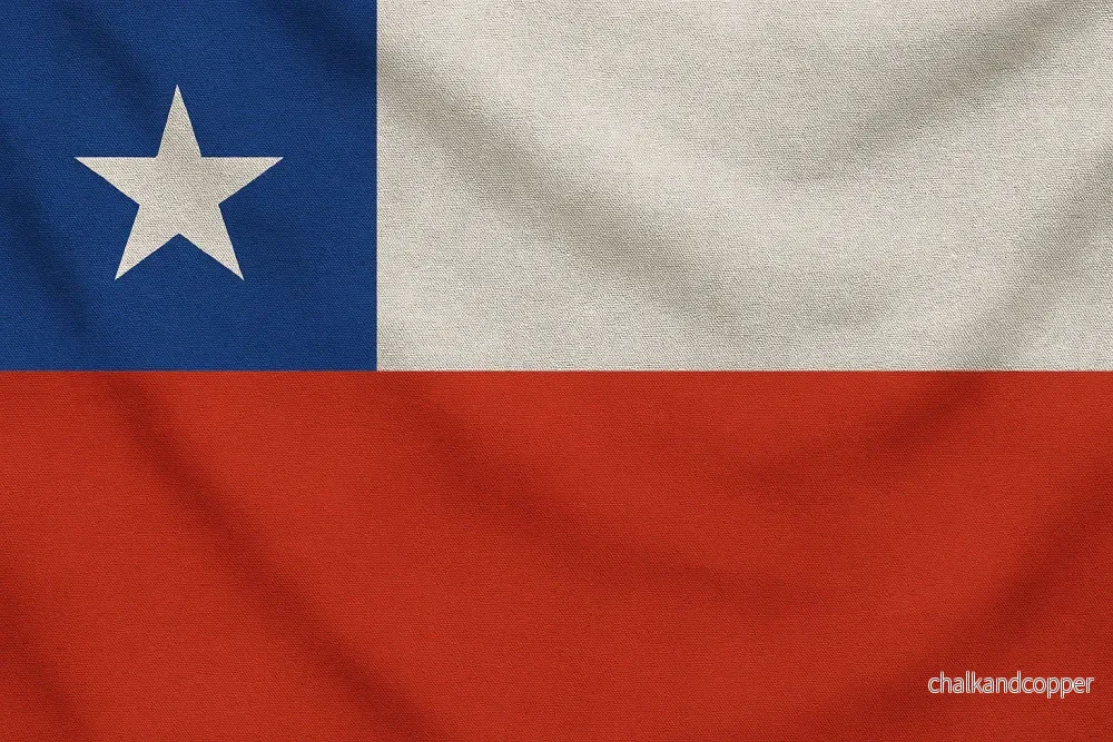 Chile – Flagga– Par (2 prints)