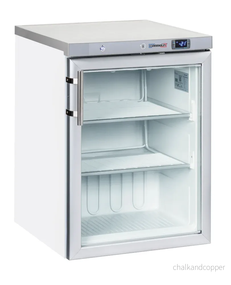 Stående glasdörr frys 200 L Vit Stående glasdörr frys 200 L Vit