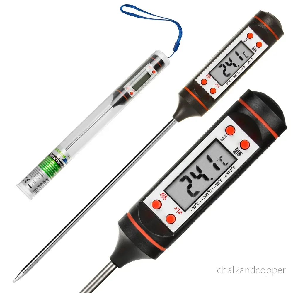 Livsmedelstermometer/sond, GreenBlue, sondlängd 15 cm, temperaturområde -50°C till +300°C, noggrannhet 0,1°C, GB178, 3 st. - Bild 2