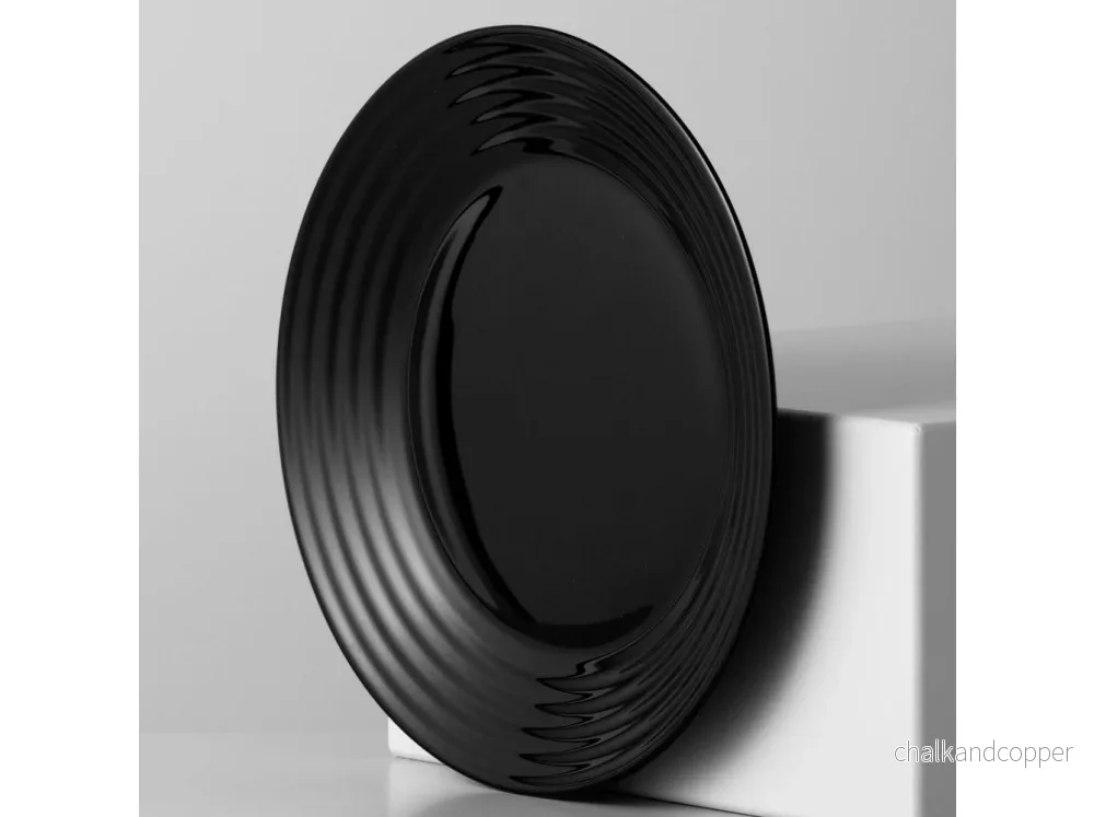 Harena Black Corrugated Deep Plate 23cm Luminarc - Bild 2