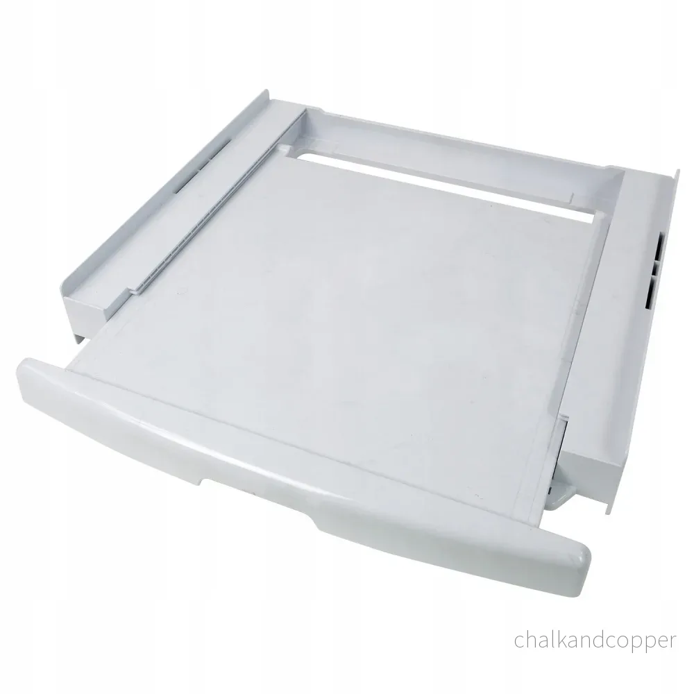 Universalanslutning för tvättmaskin och torktumlare, utdragbart hyllplan, 60 cm, vit, Scanpart
