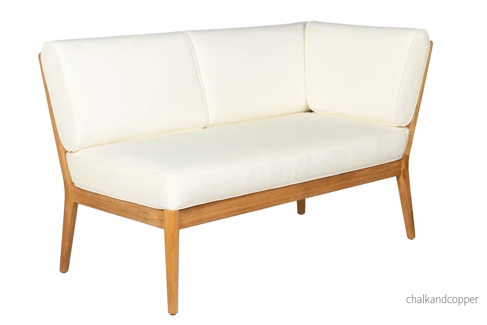 Sienna teak high back loungesoffa – höger