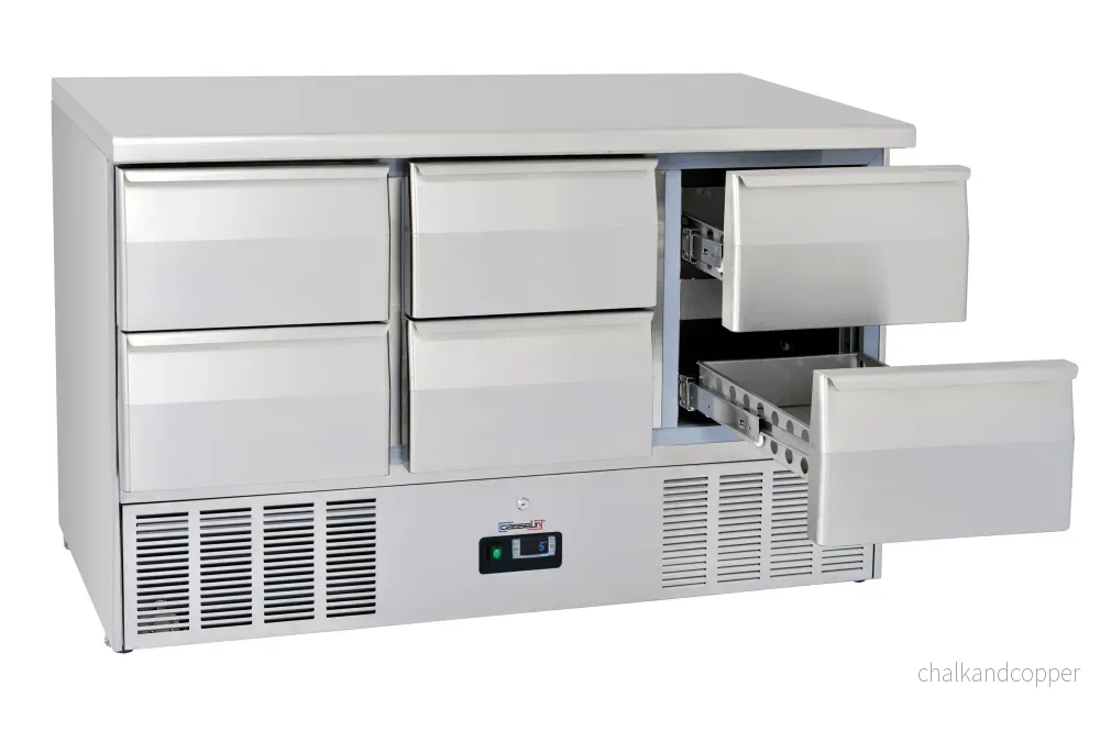 Saladette - Kylt serveringsbord 6 lådor GN 1/1