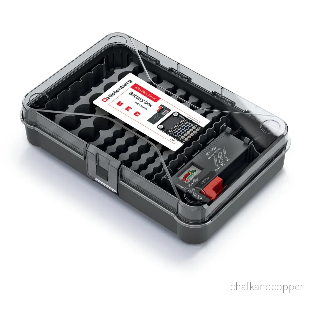 Kistenberg KBBT Batteriorganisator Med Batteritestare
