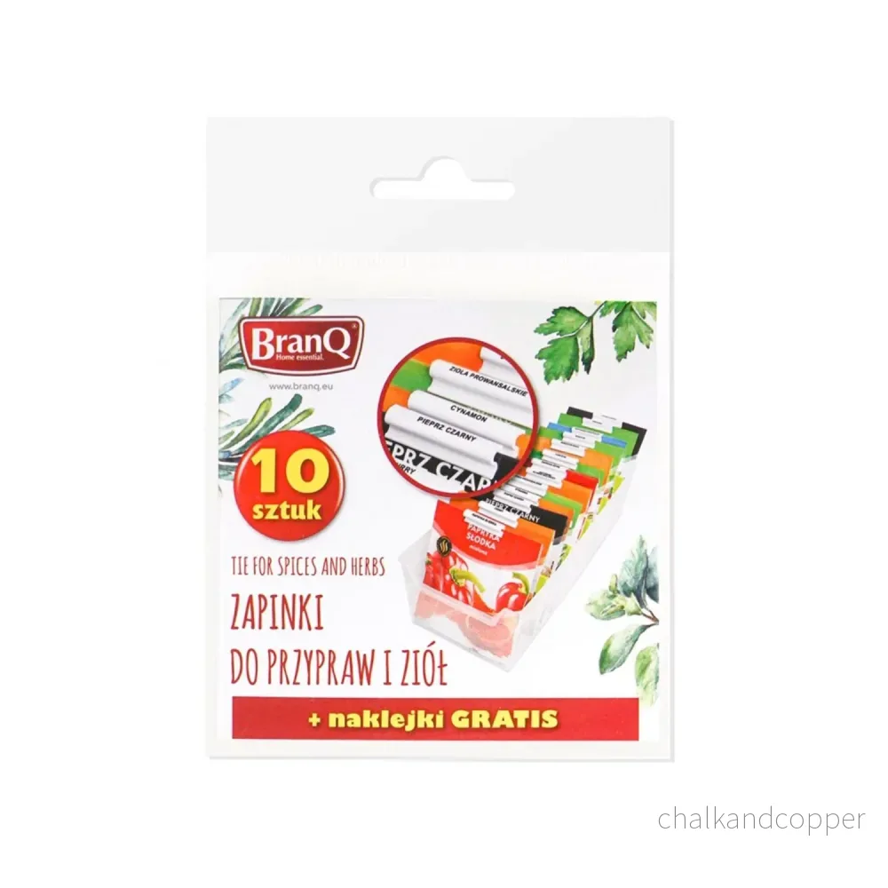 BranQ Set Med 10 Spännen Stickers Organizer För Olika Kryddor - Bild 2