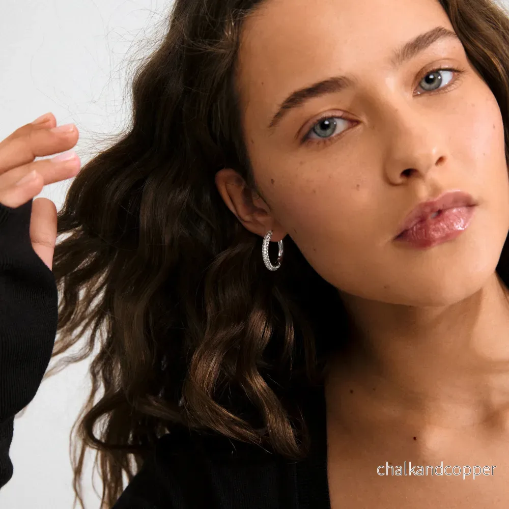Tatum Large Hoops Silver Pilgrim - Bild 3