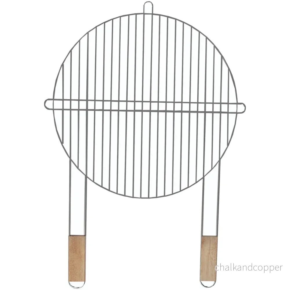 Master Grill & Party runt grillgaller, förkromat stål, trähandtag, 51cm, MG257