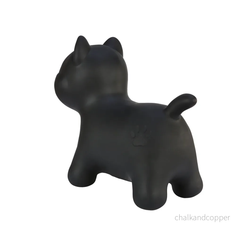 Gummitratt för barn Hoppimals med pump - svart katt - Bild 2