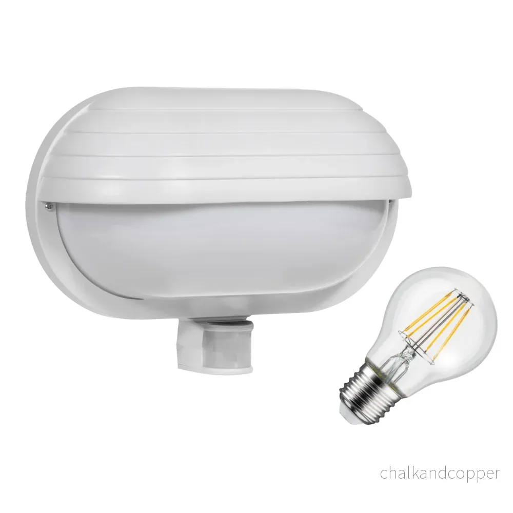 Maclean väggarmatur, med PIR-sensor, max. 60W, 180°, MCE33 W + LED 8W