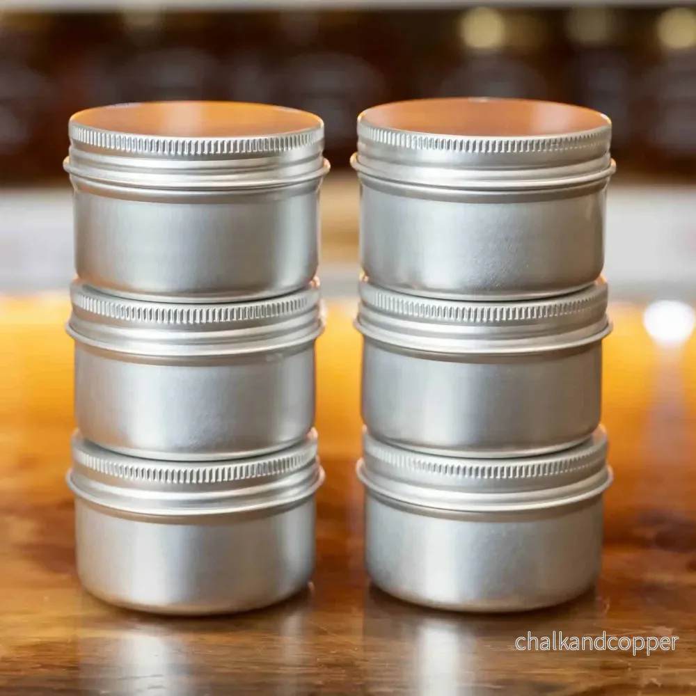 Aluminiumburk 50 ml – 6-pack | För bivaxsalva & hudvård