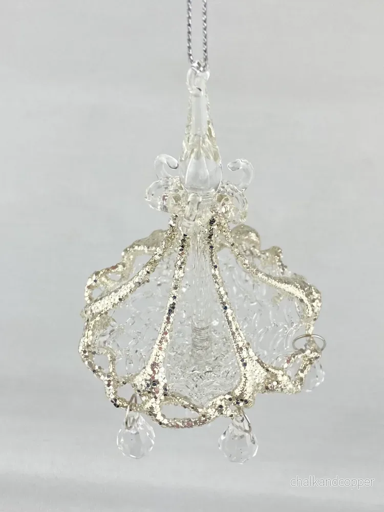 Hänge glas kristallkrona med prismor