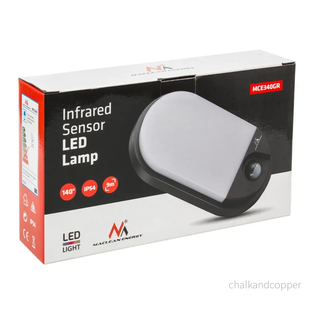 Maclean MCE340 infraröd sensor LED vägglampa Motion Dusk Sensor Light Lighting Energy Saving - Bild 2
