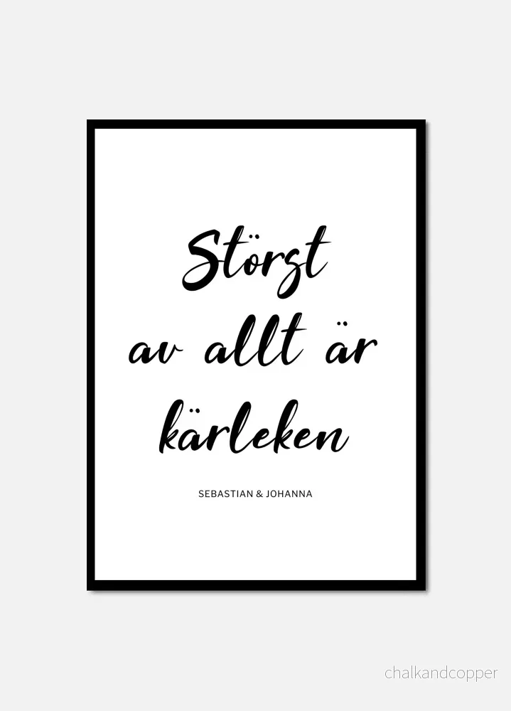 Kärlek personal poster Kärlek personal poster