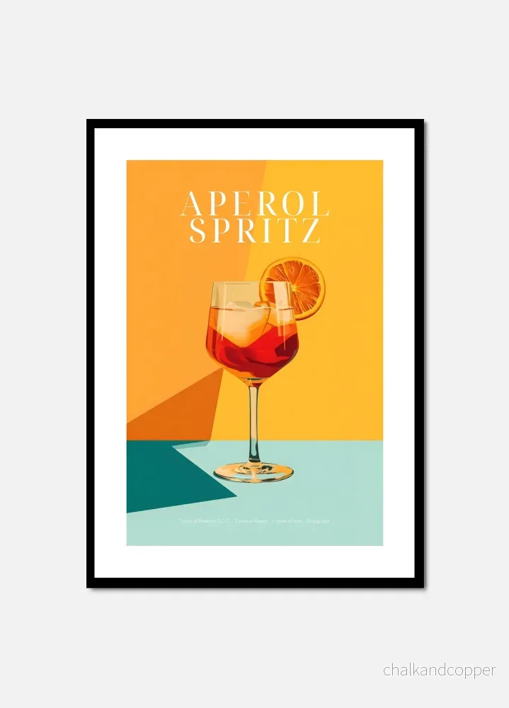 Aperol Spritz Coctail poster