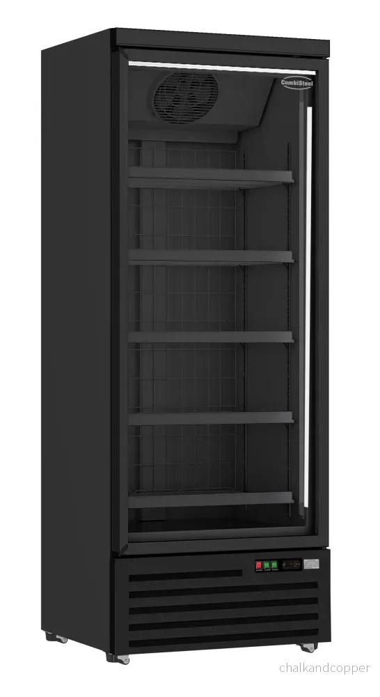 FRYS 1 GLAS DÖRR SVART JDE-600F BL