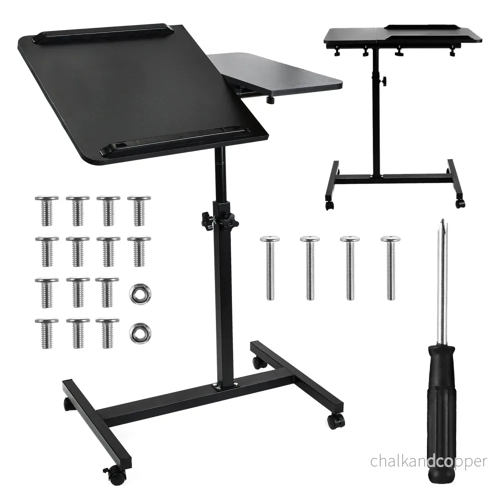Mobilt skrivbordsstativ Maclean, svart, höjdjusterbart 59-89cm, max. 30kg , MC-121 B