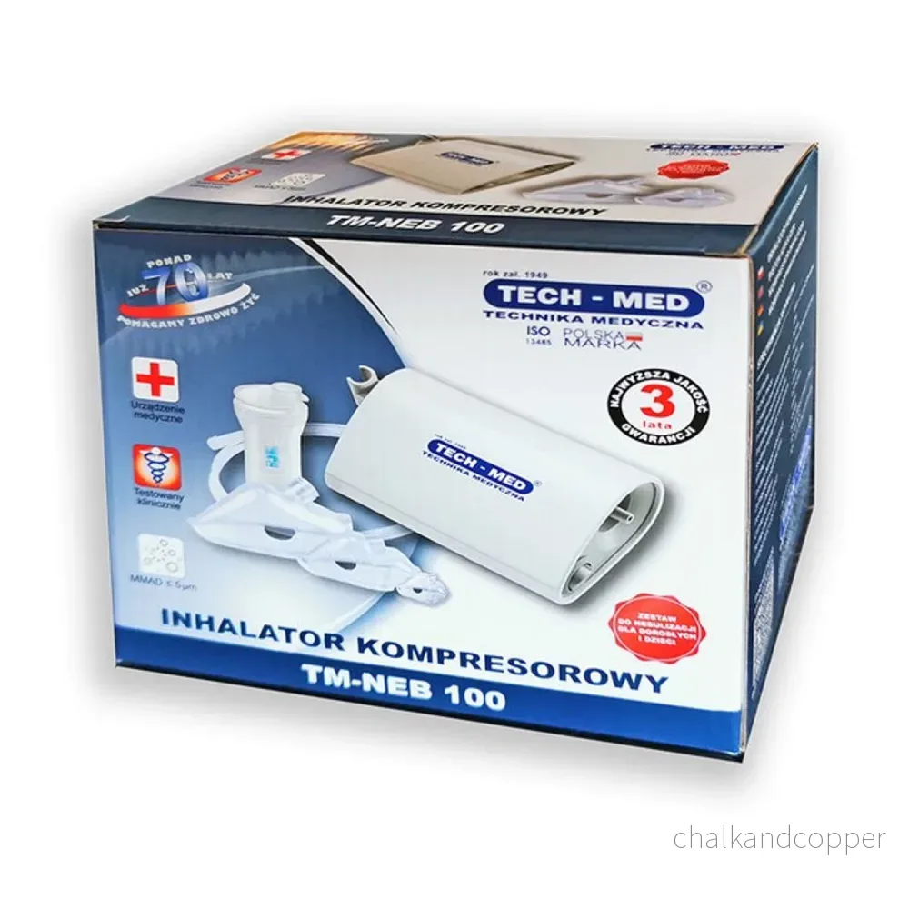 TECH-MED Kompressorinhalator, för hela familjen 3 masker, TM-NEB 100 - Bild 3