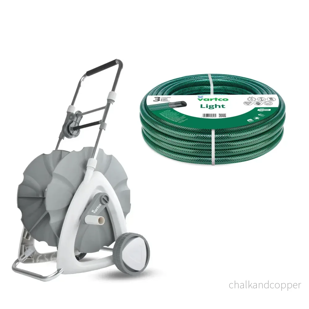 Vagn för trädgårdsslang + trädgårdsslang Vartco Light 1/2" 30 m Agaplast