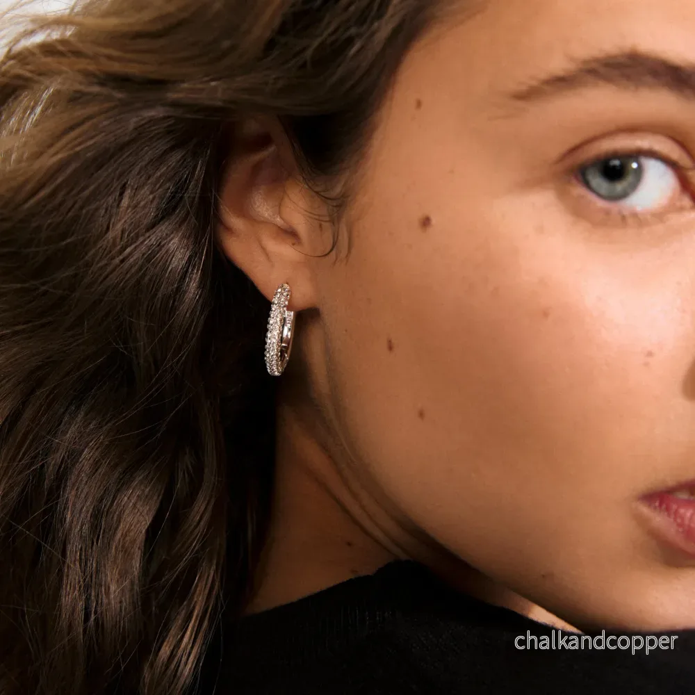 Tatum Large Hoops Silver Pilgrim Tatum Large Hoops Silver Pilgrim