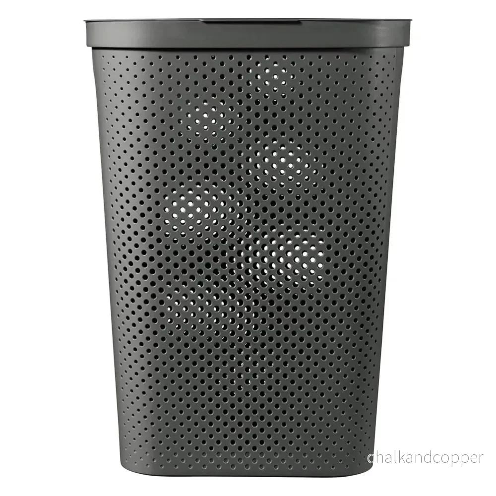 Curver Infinity Återvunnen tvättkorg 60L mörkgrå - Bild 2