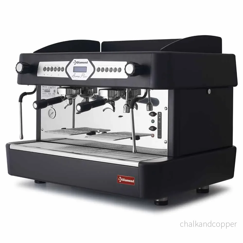 Kaffemaskin 2 grupper, automatisk (med display) - SVART