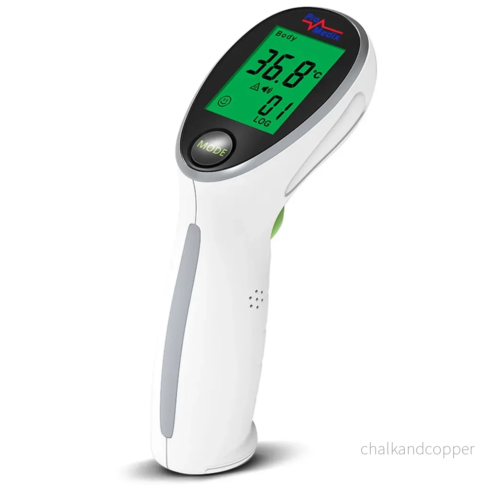 Promedix PR-960 beröringsfri infraröd medicinsk termometer + 2x AAA Varta Industrial-batterier - Bild 2