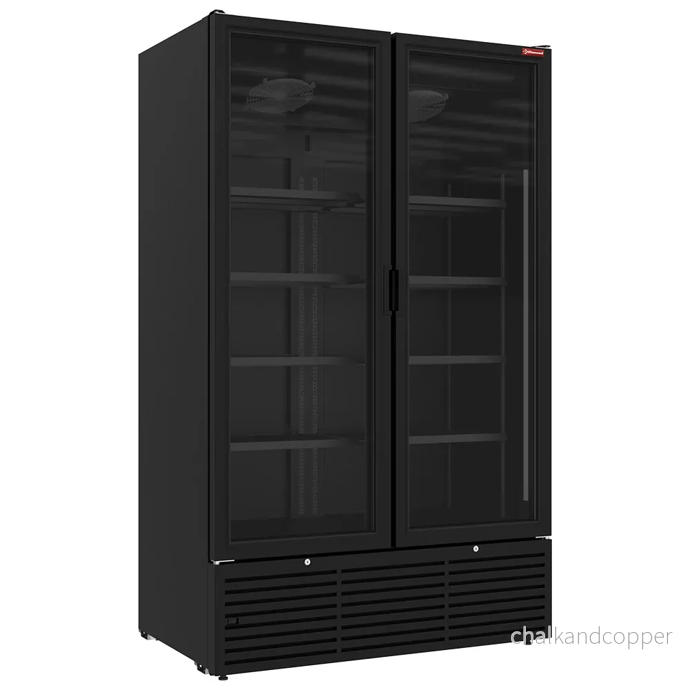 Positiv kyldisplay 1142 liter, 2 gångjärnsdörrar – SVART Positiv kyldisplay 1142 liter, 2 gångjärnsdörrar – SVART