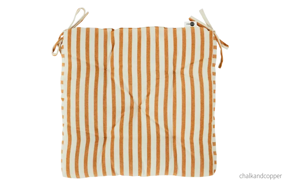 Randig sittdyna, honey 45 x 45 cm