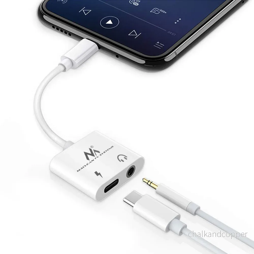 Maclean MCTV-848 2-i-1 USB Typ-C till 3,5 mm-Jackadapter Och PD-Laddningsadapter Adapter Till Hörlursuttag Kabel Minijack USB-C-Kontakt Snabbladdning Kompatibel Med Samsung Huawei etc. - Bild 2